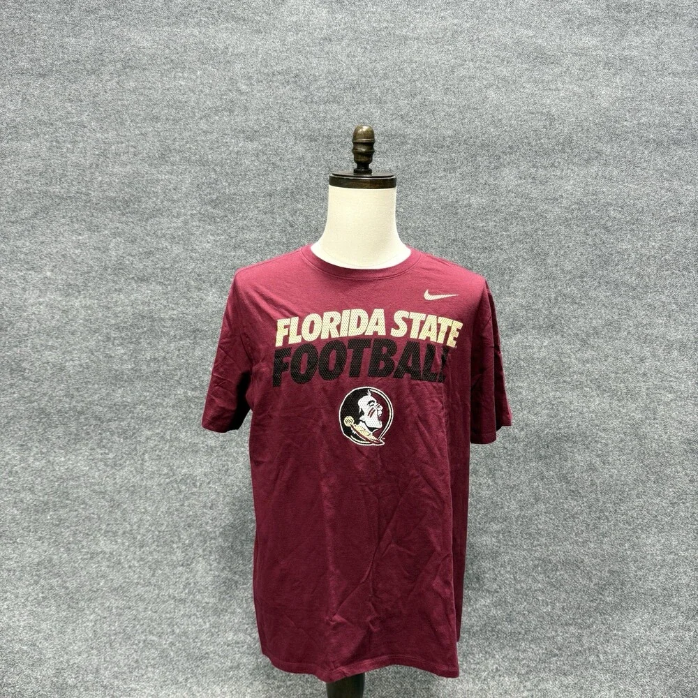 Nike Florida State Seminoles Football T Shirt Mens XL Garnet FSU NCAA Graphic
